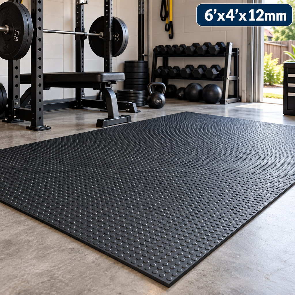 Heavy Duty Rubber Stable Horse Mat 6x4ft 12mm Equine Flooring Gym Matting