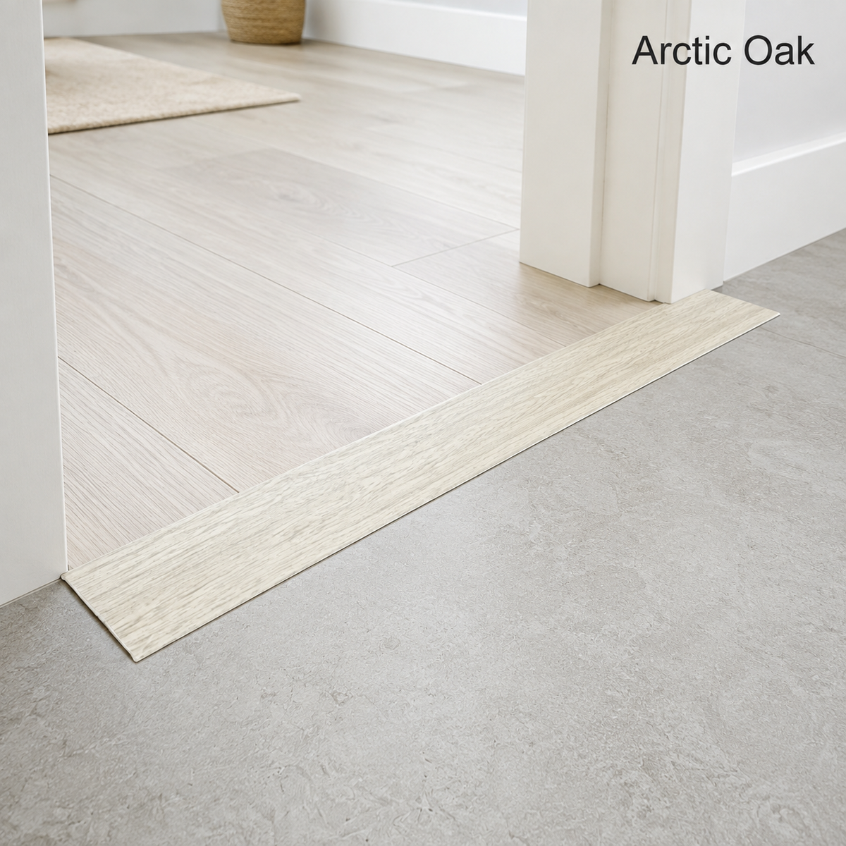 Aluminium Door Threshold Trim 35mm Self Adhesive Wood Effect Flat Bar 0.93M Long