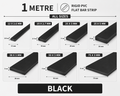 PVC Flat Bar Strip 1M Rigid Plastic Trim White Black Anthracite Various Sizes