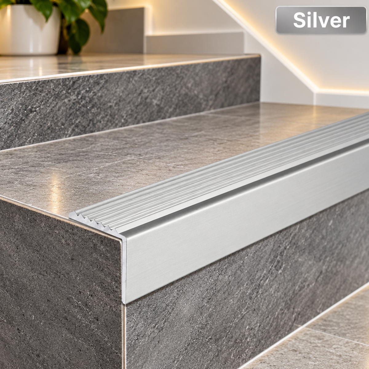 Aluminium Stair Nosing 900mm x 19.5mm x 20mm Anti Slip Stair Edge Trim A30
