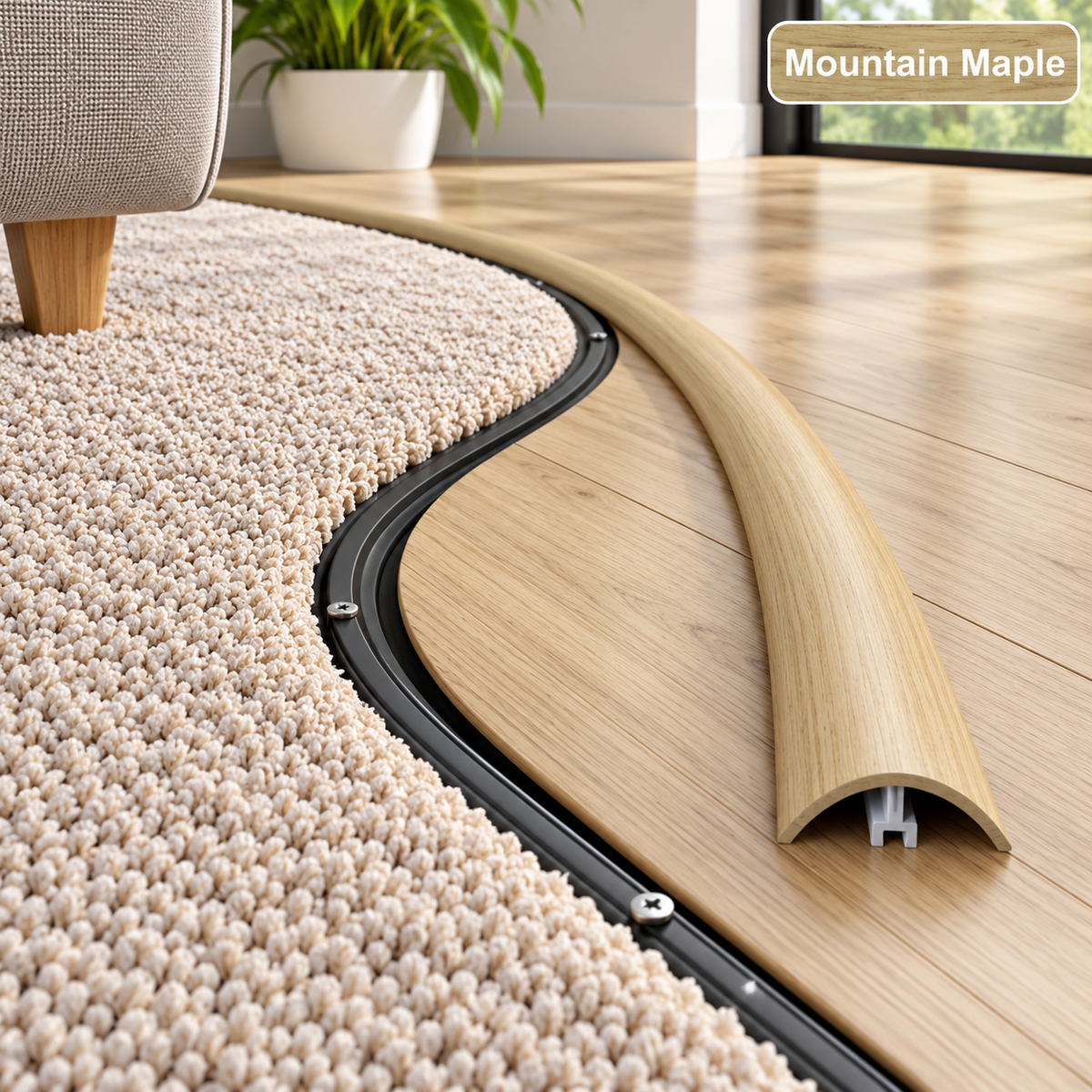 Flexible Flooring Profile Floor Transition Strip Threshold Trim 3m Long