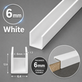 PVC U Channel Trim Profile 1m White Black Edge Cover Strip Panel Edging