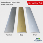 Aluminium Door Threshold Bar 70mm Wide Floor Transition Strip Trim 0.93m