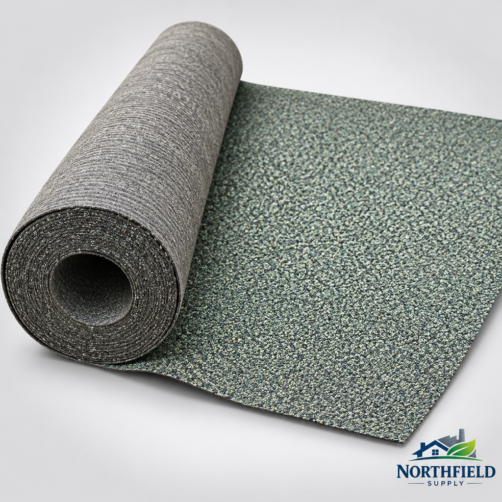 Green Mineral Roofing Felt Shed Roof Sheet Heavy Duty 1m Wide 1m-6m Lengths