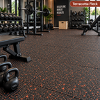 Heavy Duty Rubber Gym Floor Mat Tiles 1M x 1M Noise Reducing Anti Slip Flooring