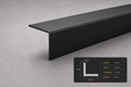 PVC Corner Angle Trim 2.5m 90° Black Edge Protector Equal & Unequal Sizes