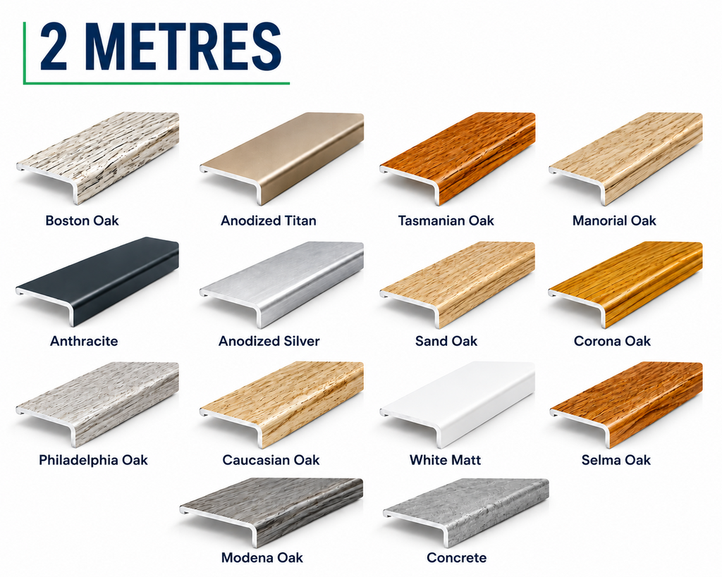 PVC Laminate Floor Edge Trim Threshold Bar Door Stop End Profile 2 Metres