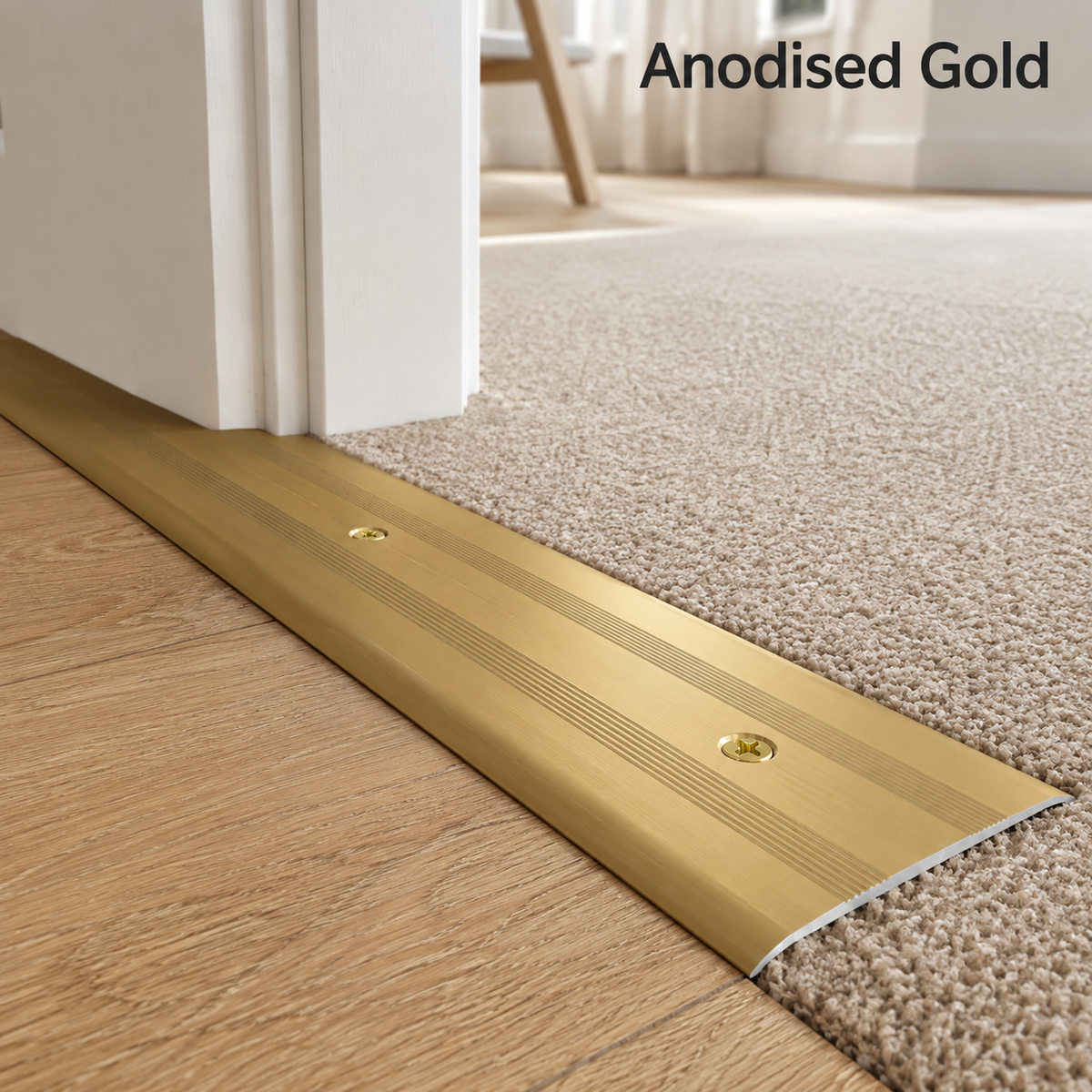 Aluminium Door Threshold Floor Trim 35mm Cover Strip Laminate Tile Bar A08