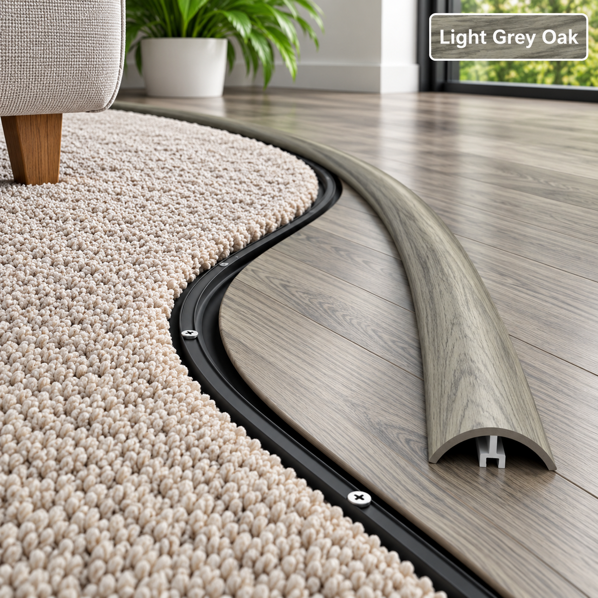 Flexible Flooring Profile Floor Transition Strip Threshold Trim 3m Long