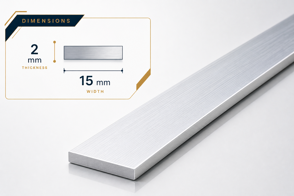 Aluminium Flat Bar Plate 1 Metre Thick Strip Various Sizes 2mm 3mm