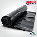 Damp Proof Membrane DPM Black Polythene Sheeting Roll 4m Wide 300MU Visqueen