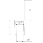 Shower Screen Rubber Bath Seal Door Strip Glass 4 -10mm Gap 7-23mm 900mm Long UK