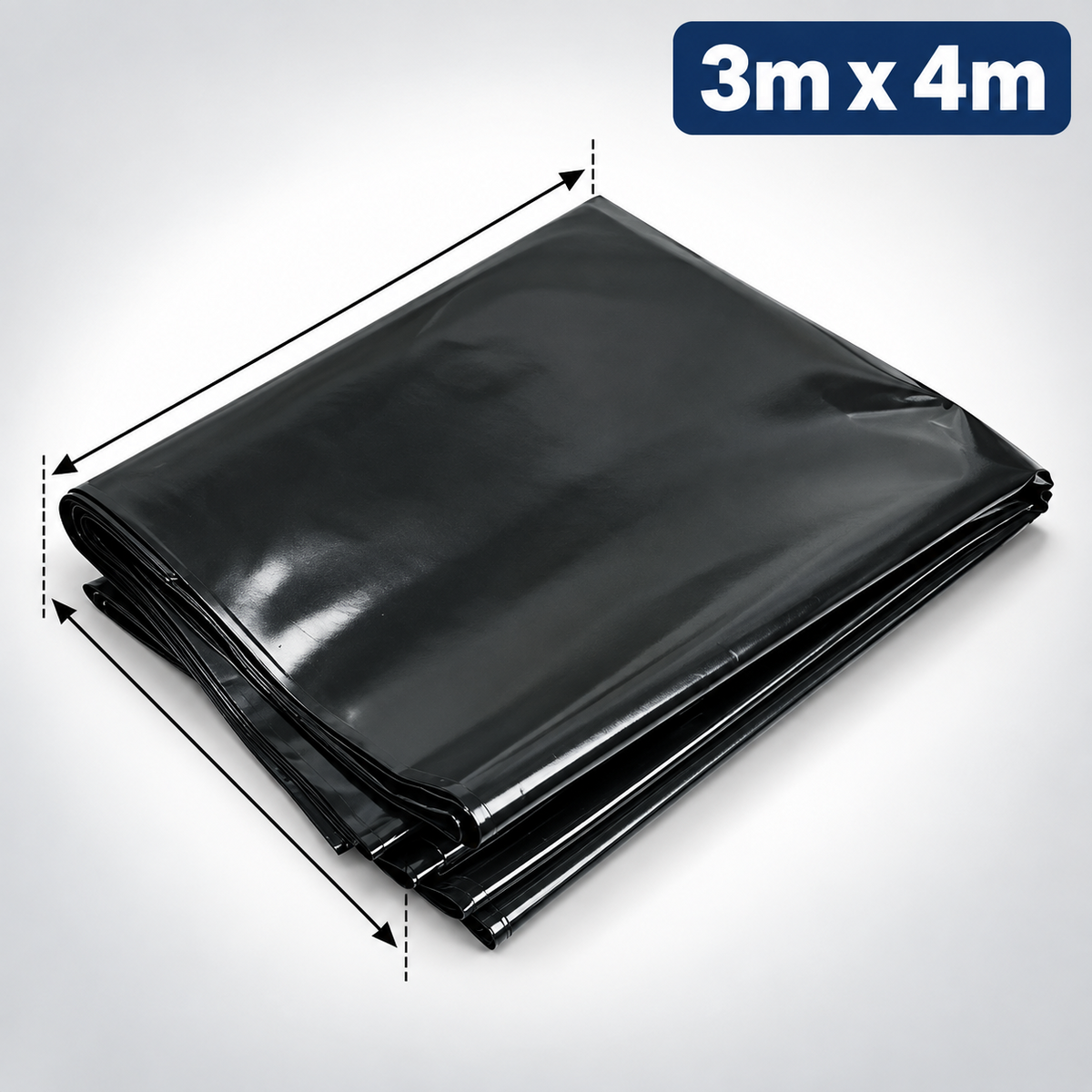 Damp Proof Membrane DPM Black Polythene Sheeting Roll 4m Wide 300MU Visqueen