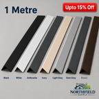 PVC Corner Angle Trim 1M 90° Wall Edge Protector Plastic Profile Multi Colours
