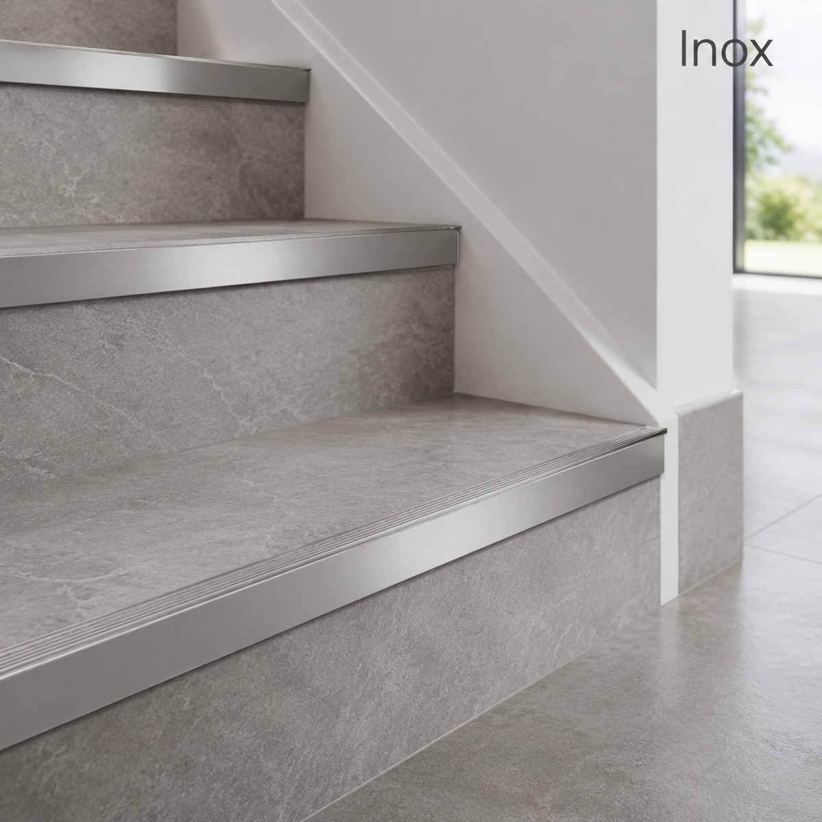 Anodised Aluminium Anti-Slip Stair Nosing Edge Trim A30 900 x 19.5x20mm