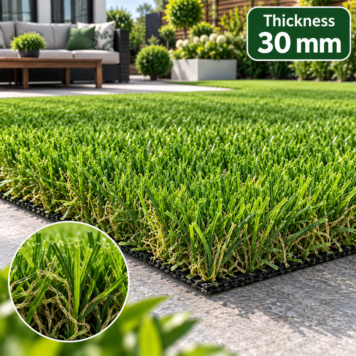 Artificial Grass Astro Turf Fake Lawn 7mm 20mm 30mm 35mm 40mm Garden 6 Widths