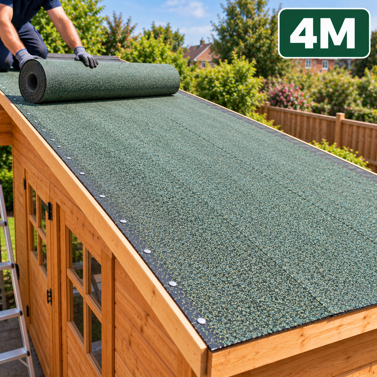 Green Mineral Roofing Felt Shed Roof Sheet Heavy Duty 1m Wide 1m-6m Lengths