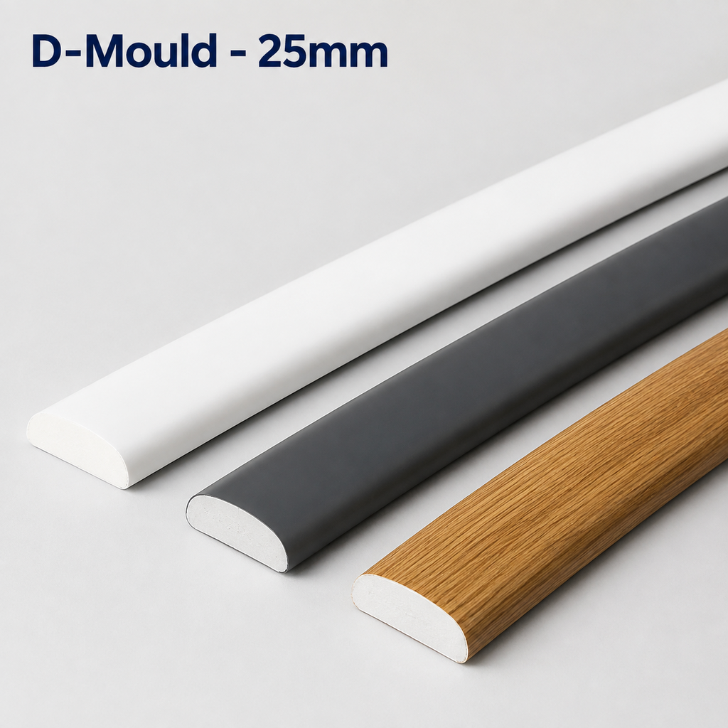 uPVC Cloaking Fillet D Mould Trim Bead PVC Window Door Architrave 5 Metres