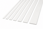 PVC Flat Bar Strip 1M Rigid Plastic Trim White Black Anthracite Various Sizes