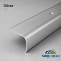 Aluminium Stair Nosing Bullnose Edge Trim Anti Slip Step Edging 35×45 mm 1M H28