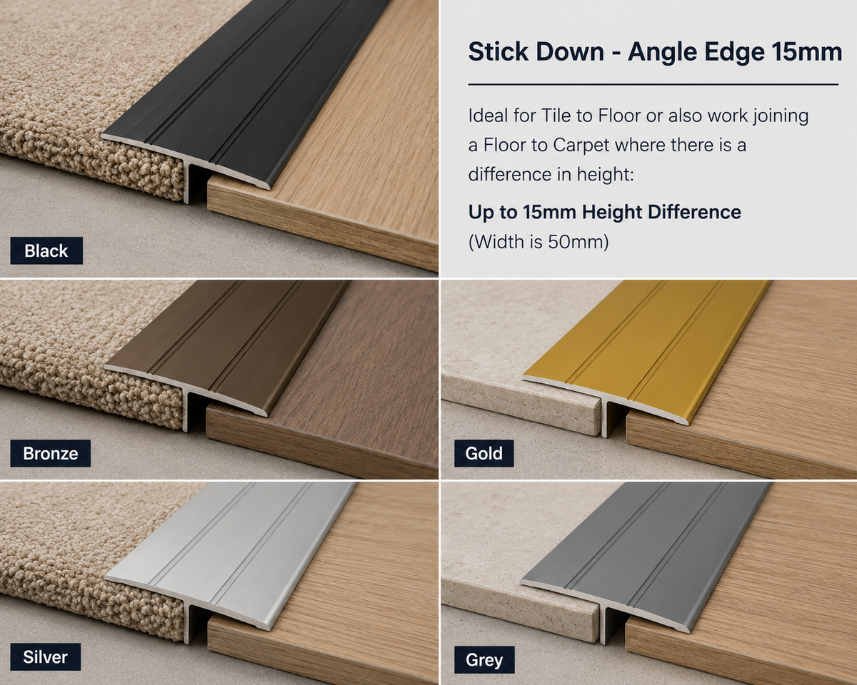 Flooring Edge Strip Trim Metal Door Bar Vinyl Tile Laminate Carpet Threshold