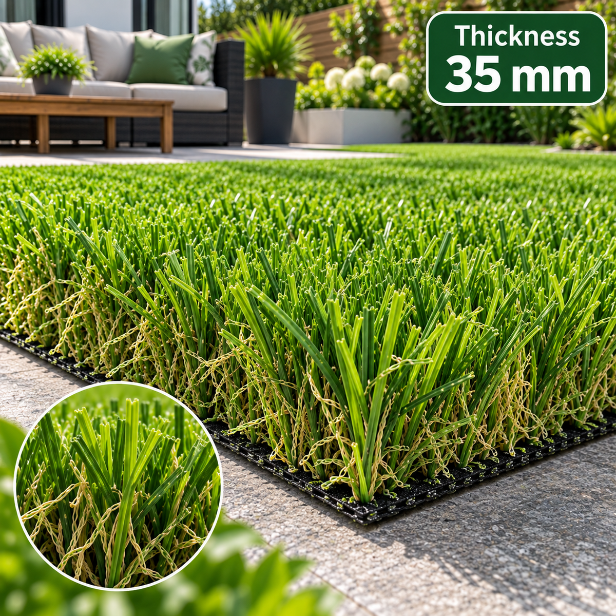 Artificial Grass Astro Turf Fake Lawn 7mm 20mm 30mm 35mm 40mm Garden 6 Widths