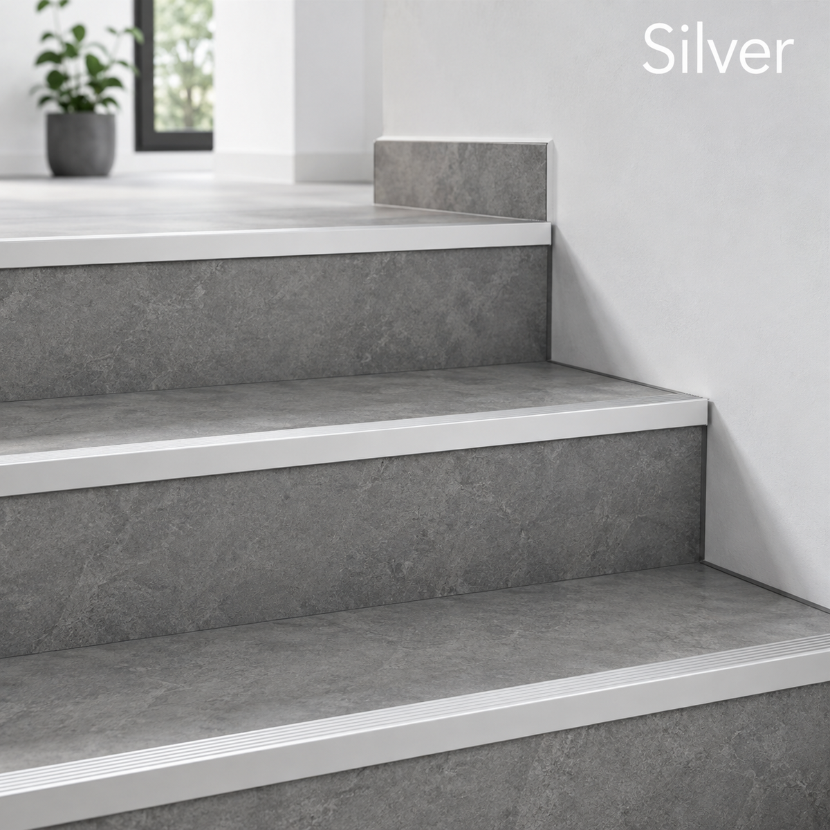 Anodised Aluminium Anti-Slip Stair Nosing Edge Trim A30 900 x 19.5x20mm
