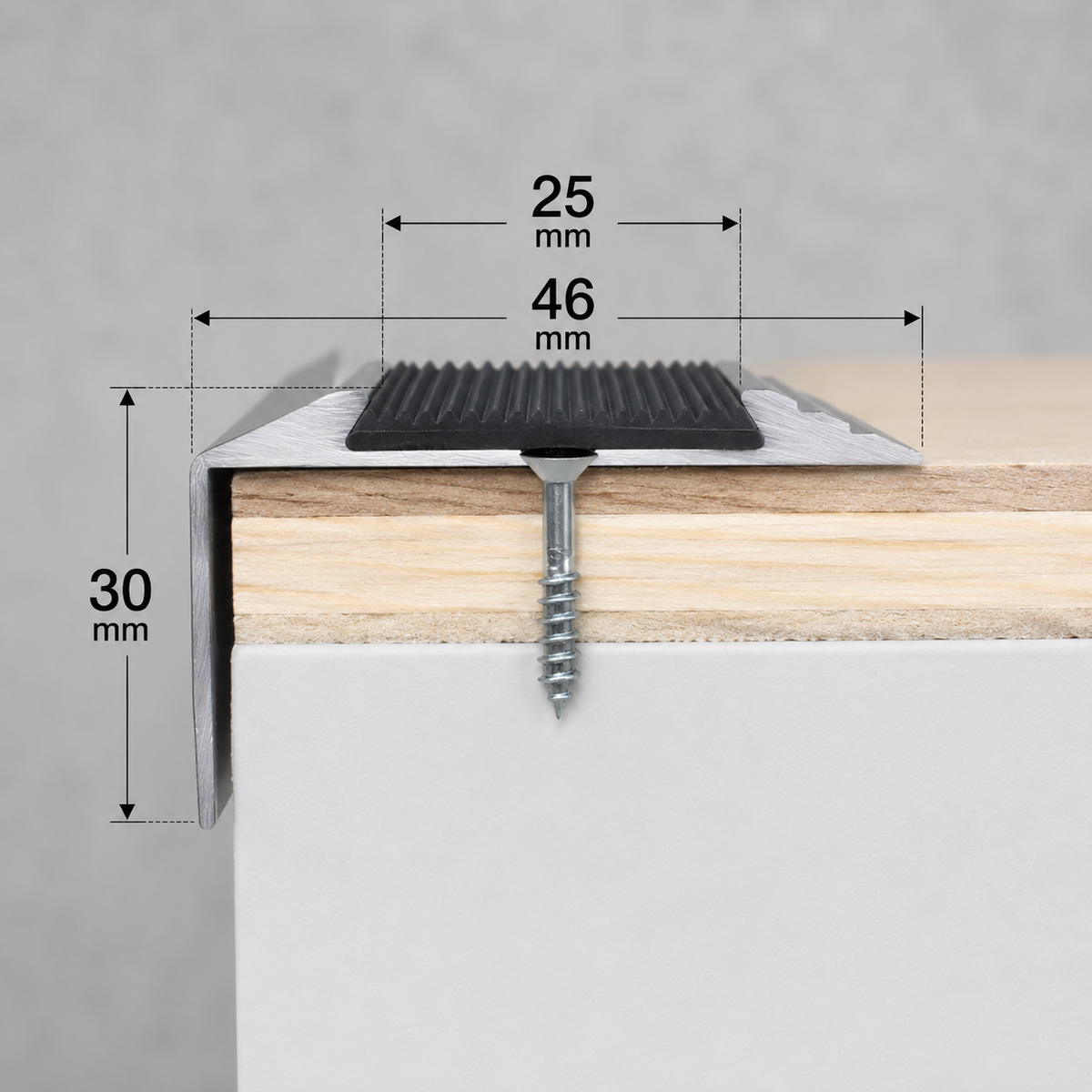 Anodised Aluminium Stair Nosing Edge Trim 120cm Step Edging Non Slip Stair Nose