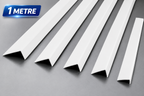 White PVC Corner Angle Trim 1M 90° Plastic Edge Protector Cover Strip Unequal