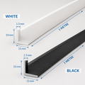 PVC Unequal Angle Trim 90° Odd Leg Plastic Profile 1m White or Black
