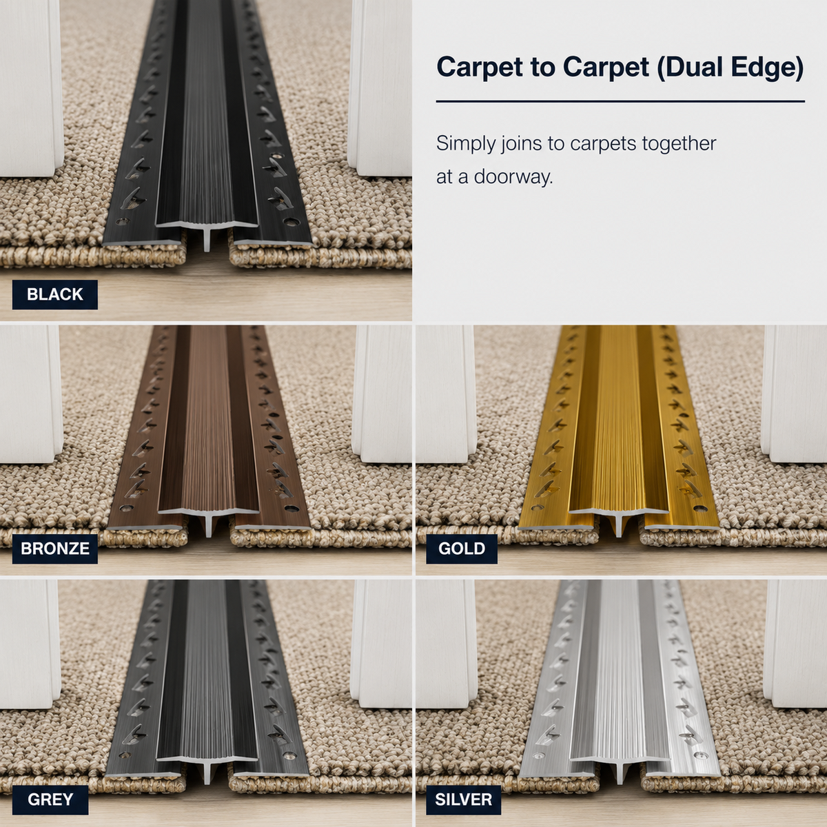 Flooring Edge Strip Trim Metal Door Bar Vinyl Tile Laminate Carpet Threshold