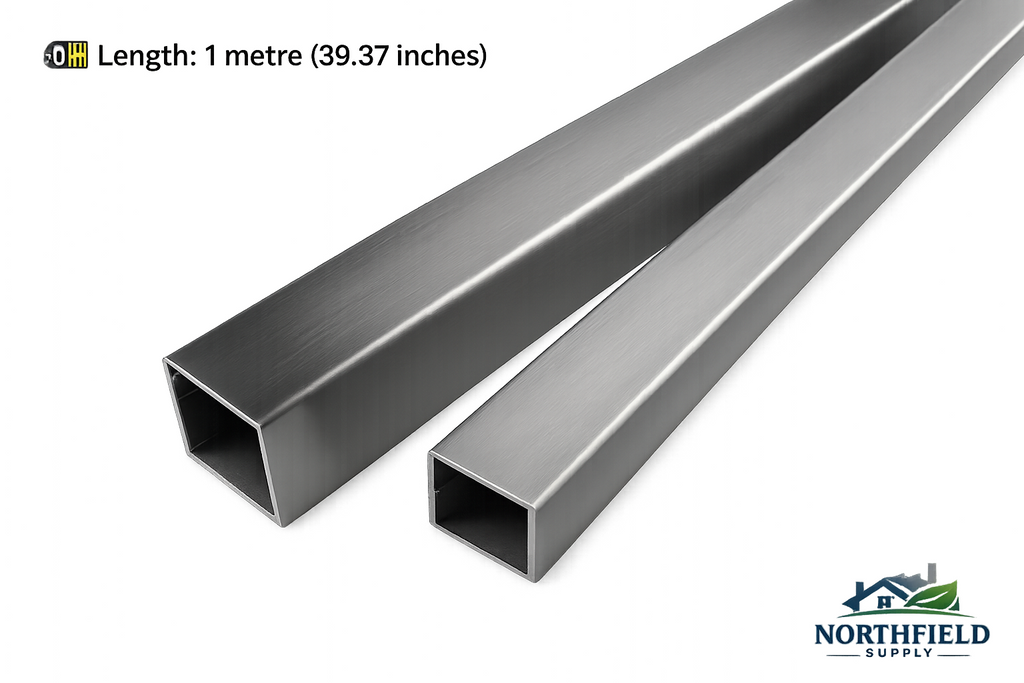 Aluminium Square Box Section Tube 1M Various Sizes Hollow Profile Extrusion
