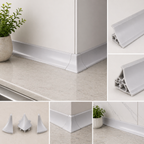 Kitchen Worktop Profile Strip Splashback Edging Trim PVC Seal 3m 23x23mm