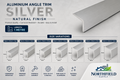 Aluminium Angle Corner Trim 1M Natural & Anodised Edge Edging Protector Profile